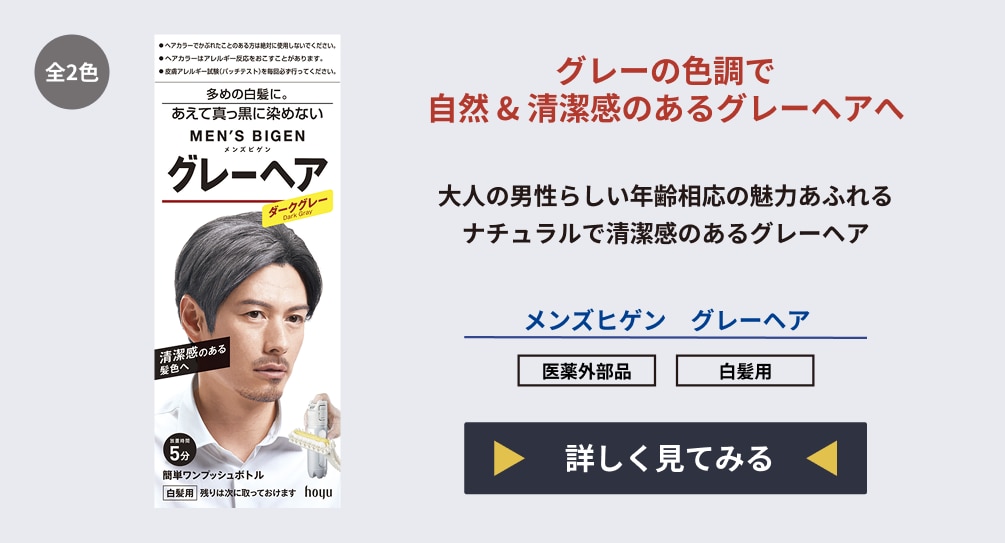 メンズビゲン グレーヘア