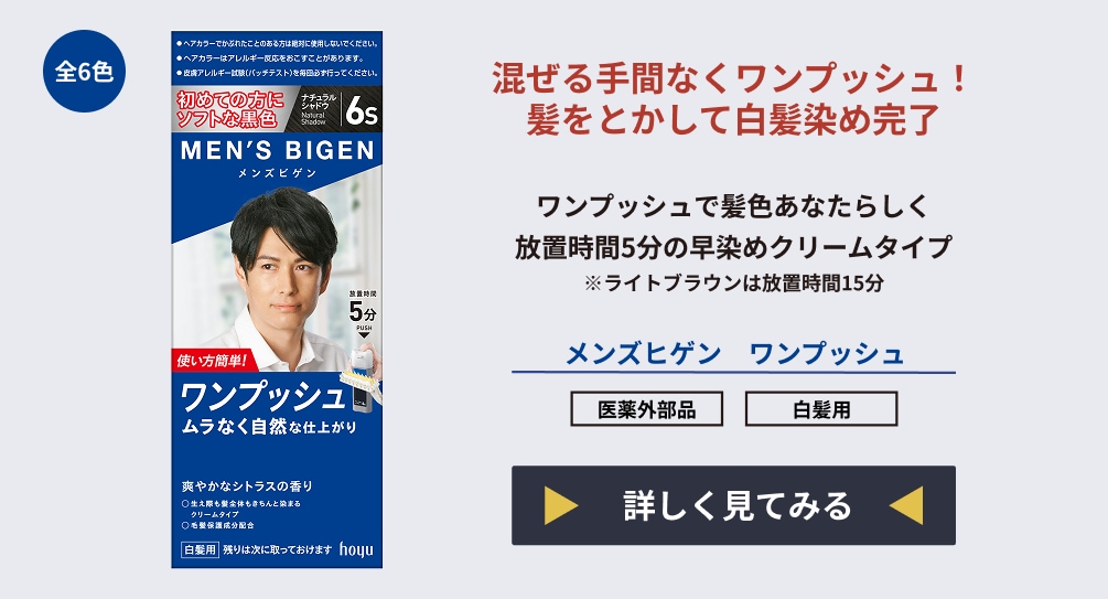 メンズビゲン ワンプッシュ